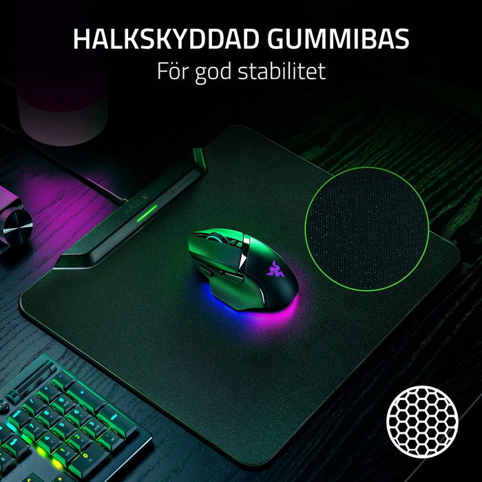 Razer HyperFlux V2 Alfombrilla de ratón para juegos Negro