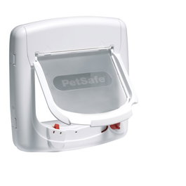 Petsafe Puerta Magnética para Gatos Staywell Blanco hasta 7kg 4 Posiciones