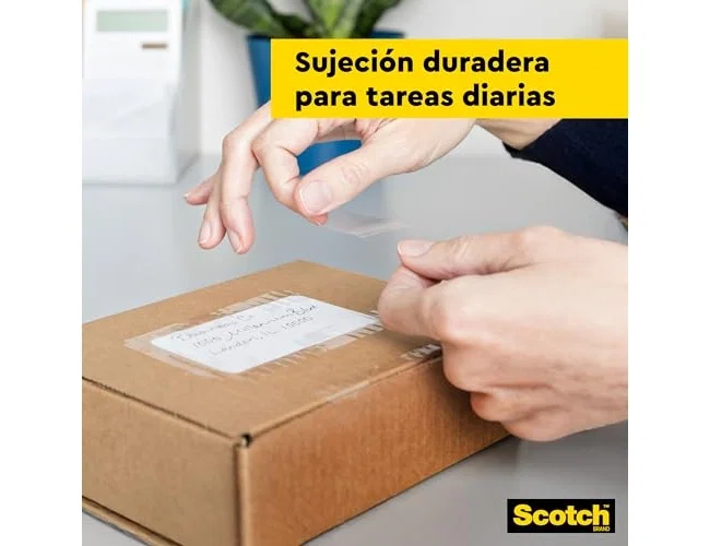 Scotch Cinta Adhesiva Transparente 550, 19 mm x 33 m, Pack de 8 Scotch Cinta Adhesiva Transparente 550, 19 mm x 33 m, Pack de 8
