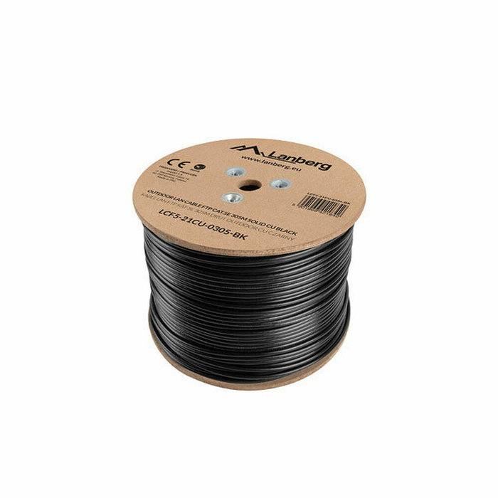 Cable de Red Rígido FTP Categoría 5e Lanberg LCF5-21CU-0305-BK Negro 305 m Cable de Red Rígido FTP Categoría 5e Lanberg LCF5-21CU-0305-BK Negro 305 m