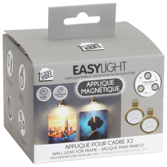 Je cherche une Idee Pack de 2 Apliques LED Cuadrados con Control Táctil