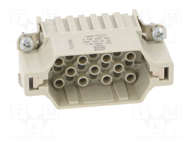HARTING Han® DD Plantilla de contacto macho 28 pines
