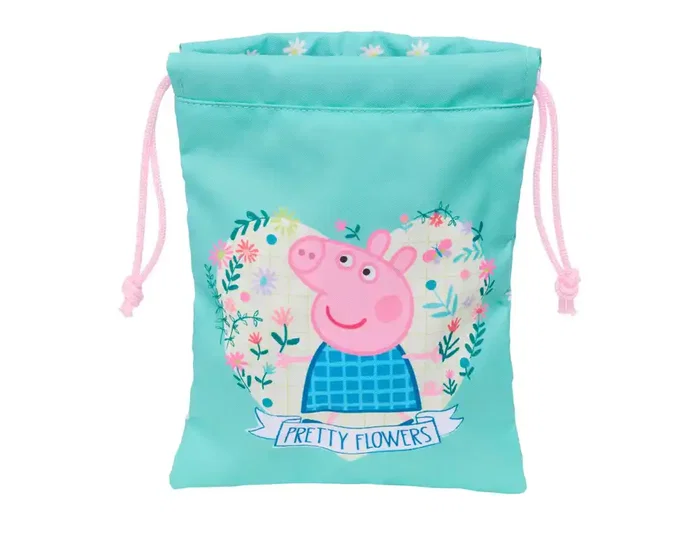 Safta Saquito Merienda Peppa Pig Pretty Flowers 250x200mm Safta Saquito Merienda Peppa Pig Pretty Flowers 250x200mm