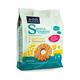 SOTTOLLESTELLE Bio Sg Galleta Limón Jengibre Sin Azúcar Integral Ecológica Sin Gluten 250 Gr
