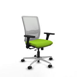 PIQUERAS Y CRESPO Silla de oficina Haches con mecanismo Sincro/Traslack, Pistacho y Blanco