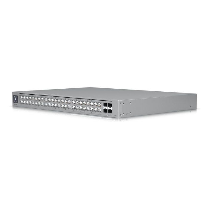 Ubiquiti UniFi USW-PRO-Max-48 Switch Capa 3 de 48 Puertos 2.5G Ethernet, 4 SFP+, 1U Rack, Interruptor L3 224 Gbps, Montaje en Rack
