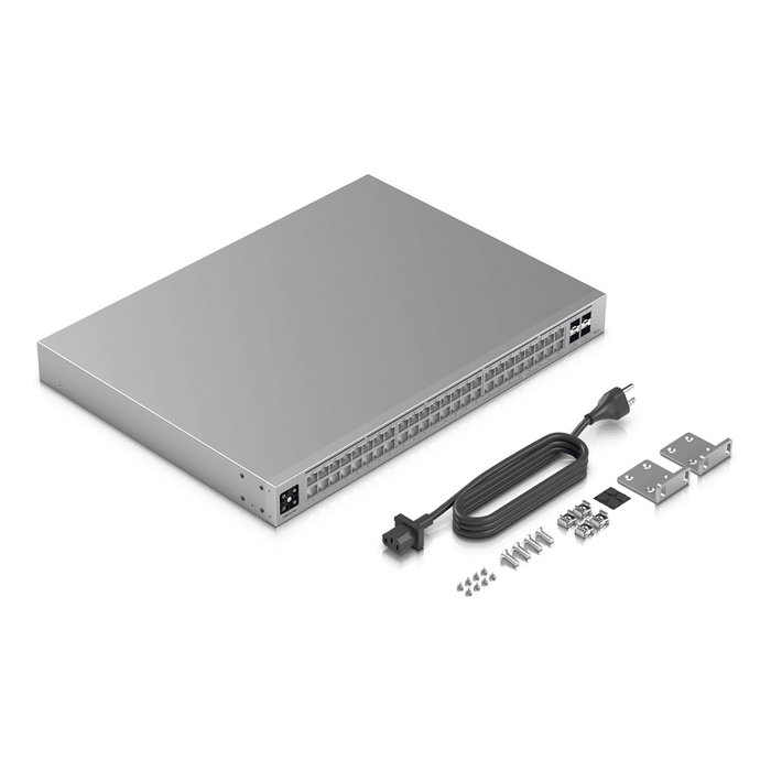 Ubiquiti UniFi USW-PRO-Max-48 Switch Capa 3 de 48 Puertos 2.5G Ethernet, 4 SFP+, 1U Rack, Interruptor L3 224 Gbps, Montaje en Rack