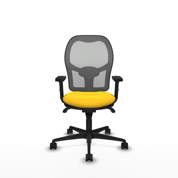 PIQUERAS Y CRESPO Silla de oficina Jorquera con mecanismo Sincro, Amarillo y Gris PIQUERAS Y CRESPO Silla de oficina Jorquera con mecanismo Sincro, Amarillo y Gris