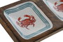 DKD Home Decor Cangrejos 25 Vaciabolsillos Mediterraneo Multicolor 11 x 2.5 x 11 cm (4 Unidades)