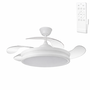 Ventilador de techo DC Blanco con 4 Aspas Transparentes y Luz LED Dimmable 107cm