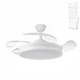 Ventilador DC Blanco 59w 6980lm 3000-4000-6000k 4 Aspas 6 Velocidades Verano-Invierno 107cm LED Dimmable Mando a Distancia