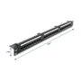 DeLOCK Patchpanel 24 puertos Cat.6 con LED y gestión de cables, 19″ 1U, Negro