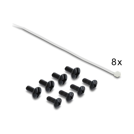 DeLOCK Patchpanel 24 puertos Cat.6 con LED y gestión de cables, 19″ 1U, Negro