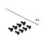 DeLOCK Patchpanel 24 puertos Cat.6 con LED y gestión de cables, 19″ 1U, Negro