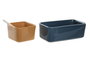 DKD Home Decor Set de 5 Piezas para Aperitivos en Bambú y Porcelana Multicolor