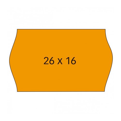 Apli Etiquetas de Precios Removibles Naranja 26x16mm con Sinusoidal