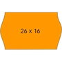 Apli Etiquetas de Precios Removibles Naranja 26x16mm con Sinusoidal