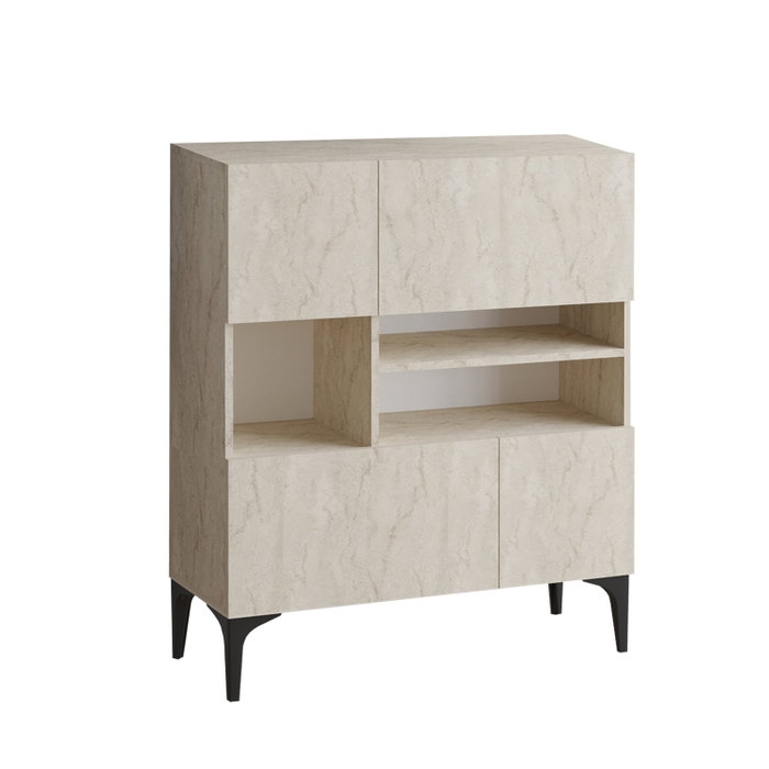 Hanah Home Consola Travertino 100x35x125 cm Tablero Melamina Elegante y Funcional Hanah Home Consola Travertino 100x35x125 cm Tablero Melamina Elegante y Funcional