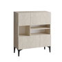 Hanah Home Consola Travertino 100x35x125 cm Tablero Melamina Elegante y Funcional