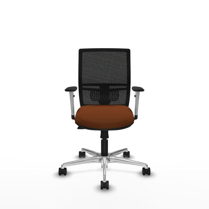 PIQUERAS Y CRESPO Silla de oficina Yunquera con mecanismo Sincro/Traslack, Marrón y Negro