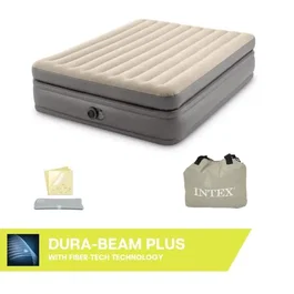 Intex Cama de Aire Queen Prime Comfort Elevated Altura 51 cm Peso Máximo 272 Kg con Bomba Eléctrica Incorporada