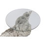 DKD Home Decor Mesita Auxiliar Magnesia Leon Alado Gris