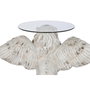 DKD Home Decor Mesita Auxiliar Magnesia Leon Alado Gris