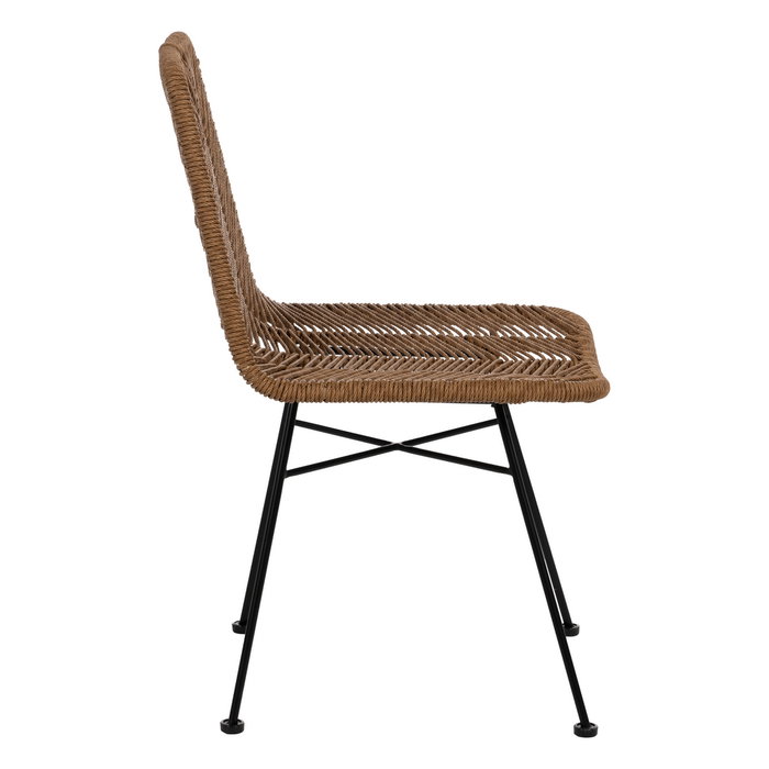 Silla Natural Pe-Acero Salón 47 X 57 X 85,50 cm (Set de 2)