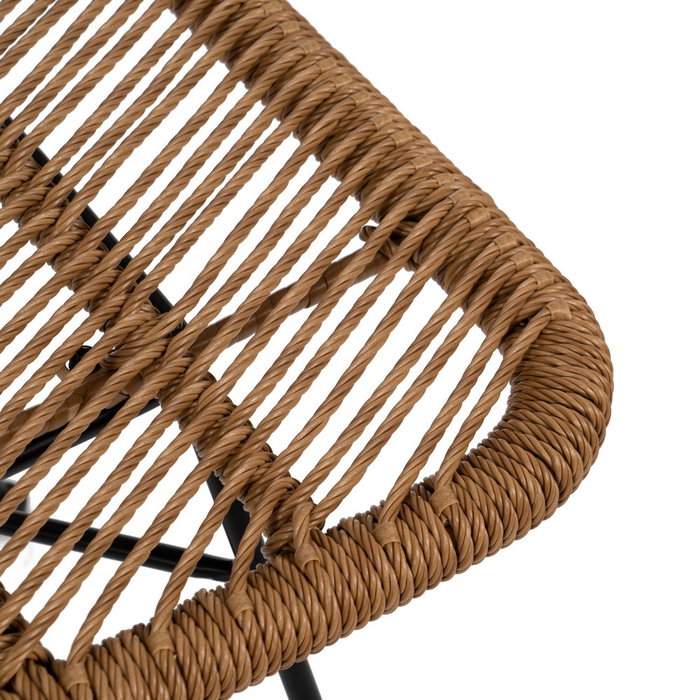 Silla Natural Pe-Acero Salón 47 X 57 X 85,50 cm (Set de 2)
