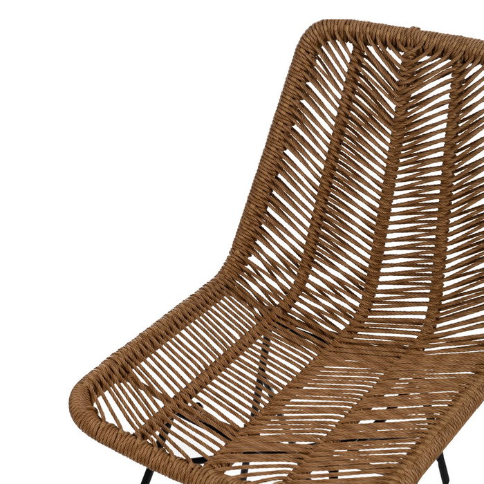 Silla Natural Pe-Acero Salón 47 X 57 X 85,50 cm (Set de 2)