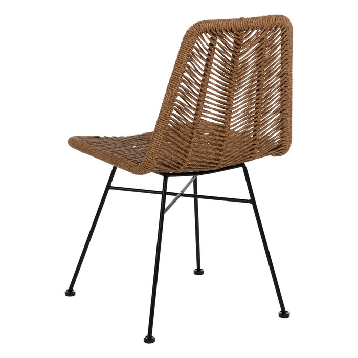 Silla Natural Pe-Acero Salón 47 X 57 X 85,50 cm (Set de 2)
