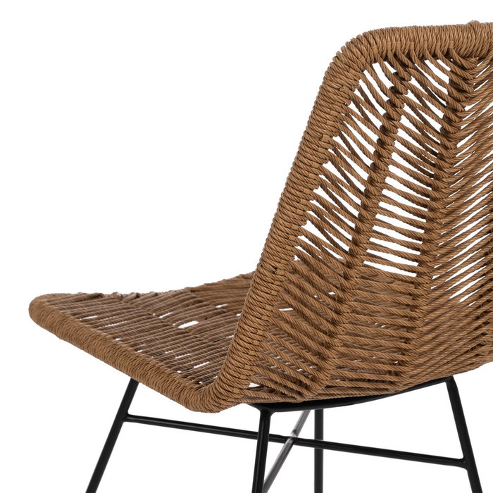 Silla Natural Pe-Acero Salón 47 X 57 X 85,50 cm (Set de 2)