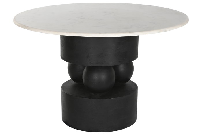 DKD Home Decor Mesa Redonda Comedor Mango y Marmol 120x120x76 cm Diseño Moderno DKD Home Decor Mesa Redonda Comedor Mango y Marmol 120x120x76 cm Diseño Moderno