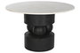 DKD Home Decor Mesa Redonda Comedor Mango y Marmol 120x120x76 cm Diseño Moderno