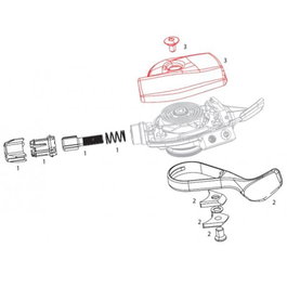Sram XX1 Kit Carcasa Mando Cambio Trigger Derecho Incluye Tornillos Fijación
