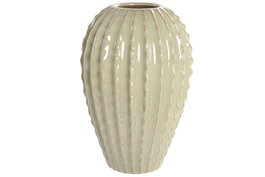 DKD Home Decor Jarrón de Gres Verde 25x25x37 cm