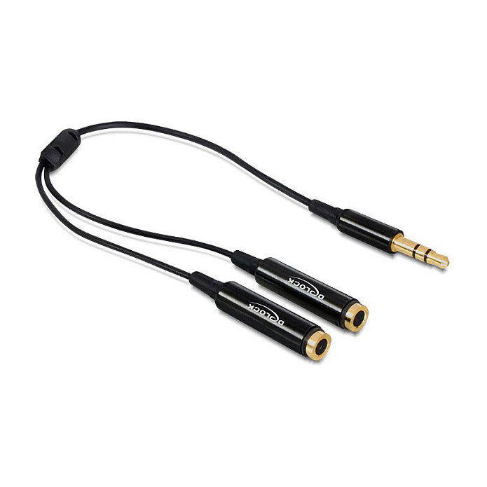 DeLOCK 65356 Cable de audio splitter 3,5 mm macho a 2 x 3,5 mm hembra DeLOCK 65356 Cable de audio splitter 3,5 mm macho a 2 x 3,5 mm hembra