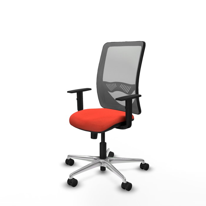 PIQUERAS Y CRESPO Silla de oficina Zulema con mecanismo Sincro, Naranja oscuro y Gris PIQUERAS Y CRESPO Silla de oficina Zulema con mecanismo Sincro, Naranja oscuro y Gris