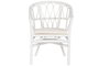 DKD Home Decor Silla de Ratán y Poliéster Blanco