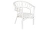 DKD Home Decor Silla de Ratán y Poliéster Blanco