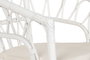DKD Home Decor Silla de Ratán y Poliéster Blanco