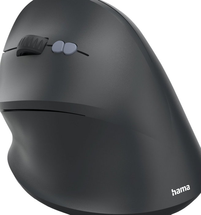 Hama EWM-500 Myszka pionowa bezprzewodowa dla leworęcznych czarna Hama EWM-500 Myszka pionowa bezprzewodowa dla leworęcznych czarna
