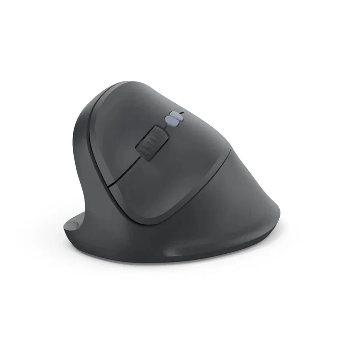 Hama EWM-500L Ratón Inalámbrico Ergonómico Vertical para Zurdos, 1800 DPI Ajustable, 7 Botones, Conexión RF 2.4 GHz, Color Negro