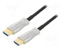 QOLTEC Cable HDMI Óptico de 30m con Soporte ARC y HDMI CEC