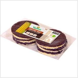 Vegetalia Tortitas de Maíz con Chocolate Negro Bio 95g - Sin Gluten, Vegano