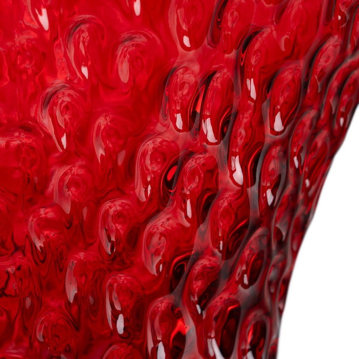 Ixia Jarrón Fresa Rojo de Cristal Decoración 23 x 19 x 25 cm Ixia Jarrón Fresa Rojo de Cristal Decoración 23 x 19 x 25 cm