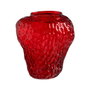 Ixia Jarrón Fresa Rojo de Cristal Decoración 23 x 19 x 25 cm