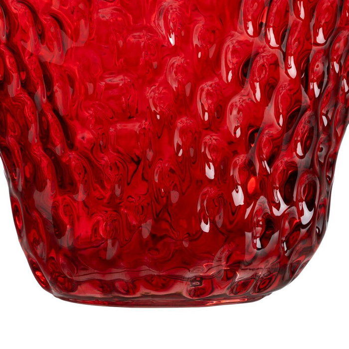 Ixia Jarrón Fresa Rojo de Cristal Decoración 23 x 19 x 25 cm Ixia Jarrón Fresa Rojo de Cristal Decoración 23 x 19 x 25 cm