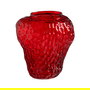 Jarrón Fresa Rojo Cristal Decoración 23 X 19 X 25 cm