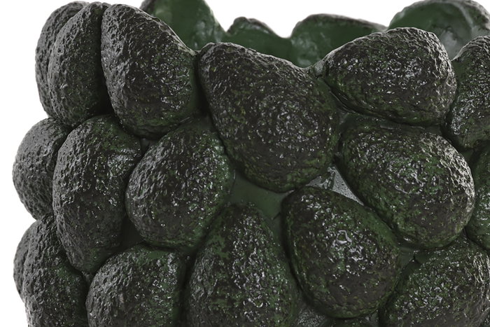 DKD Home Decor Avocados25 Jarrón Tropical de Cemento Verde 20 x 25 x 20 cm (2 Unidades)